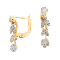 Vintage diamond pendant earrings