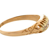 Victorian five stone old cut diamond ring from 1883