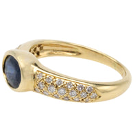 Sapphire and diamond ring in 18 carat gold