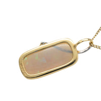Opal and diamond pendant in 18 carat gold