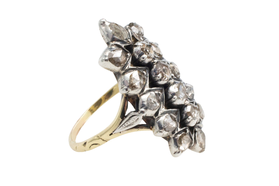 Vintage Dutch rose cut diamond ring