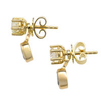 Diamond studs with detachable sapphires