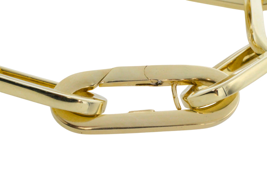 Paper clip bracelet in 14 carat gold-Bracelets-The Antique Ring Shop