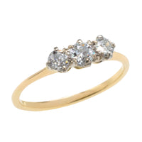Edwardian old cut diamond ring in 18 carat gold