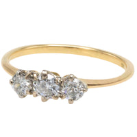 Edwardian old cut diamond ring in 18 carat gold