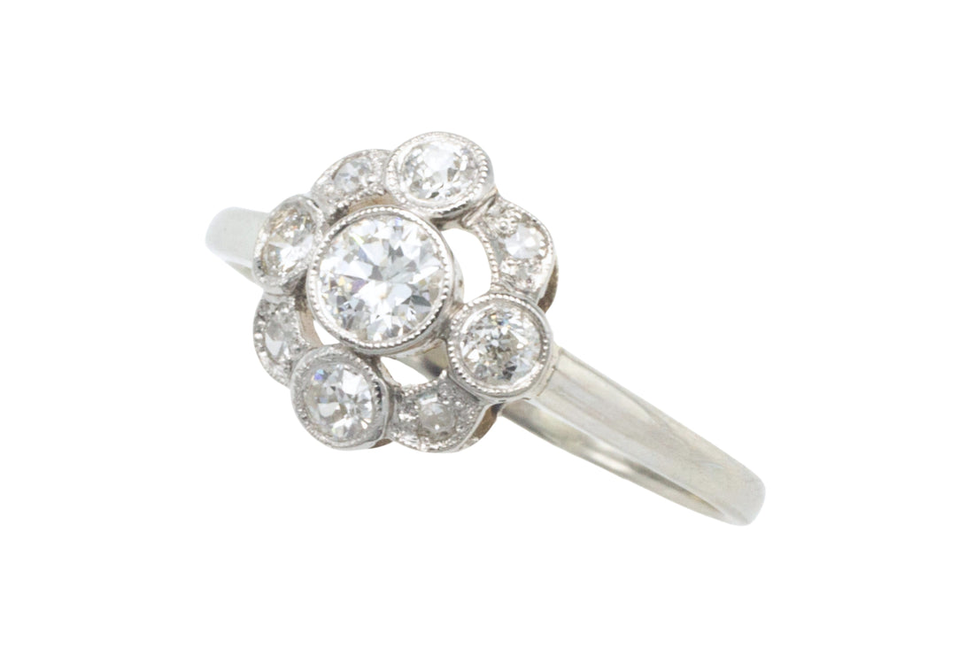 Antique five old cut diamond ring-The Antique Ring Shop