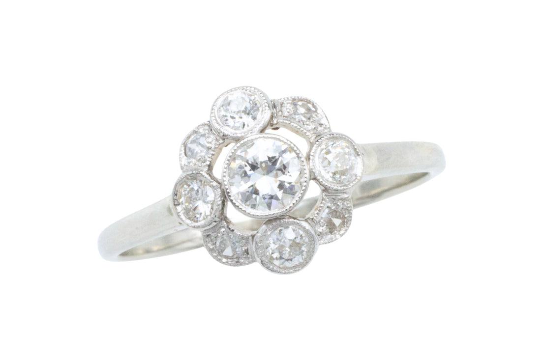 Antique five old cut diamond ring-The Antique Ring Shop