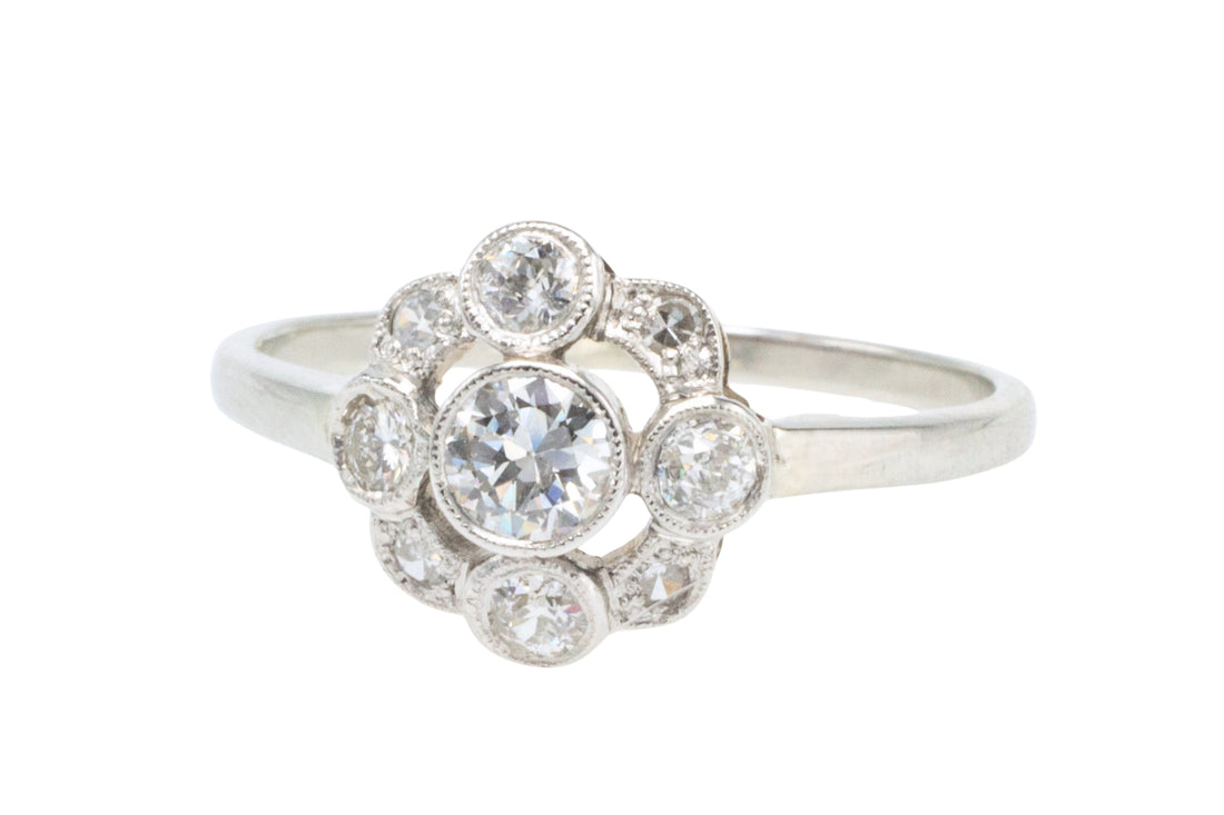 Antique five old cut diamond ring-The Antique Ring Shop