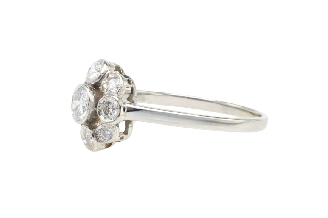 Antique five old cut diamond ring-The Antique Ring Shop