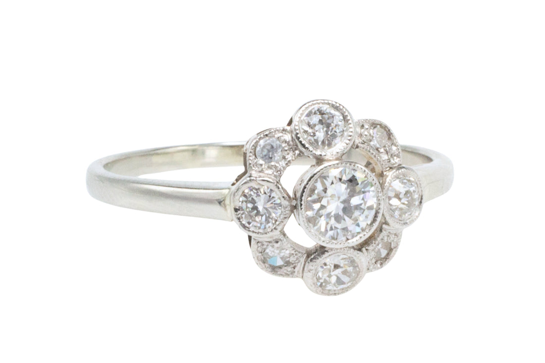 Antique five old cut diamond ring-The Antique Ring Shop