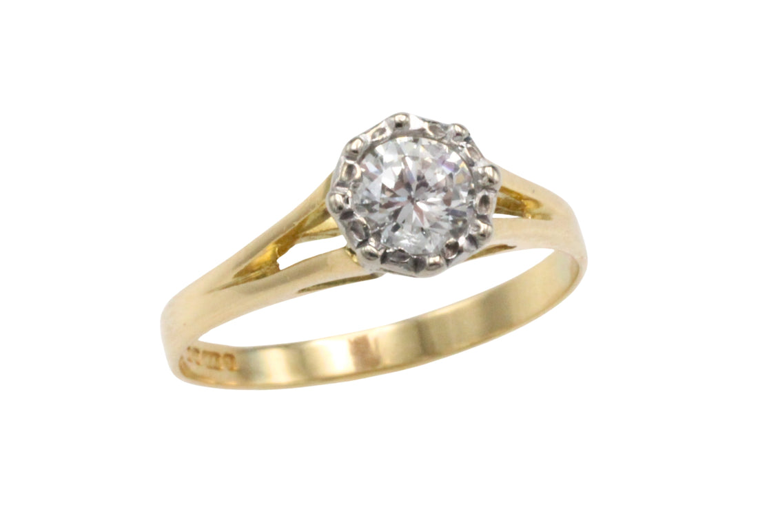 Vintage diamond solitaire ring