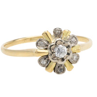 Vintage diamanten cluster ring van 18 karaat goud