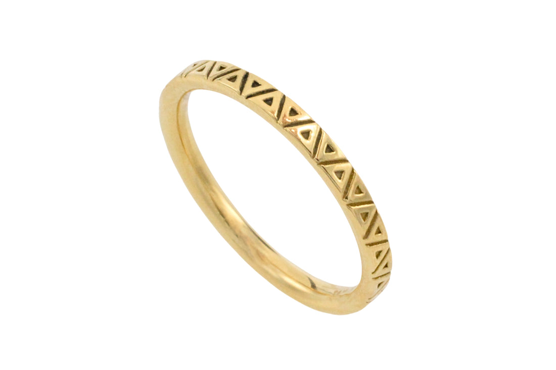 18 karaat gouden ring met motief