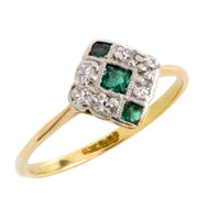 Edwardian diamond and tourmaline ring
