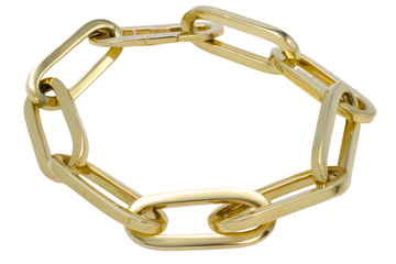 Paper clip bracelet in 14 carat gold-Bracelets-The Antique Ring Shop