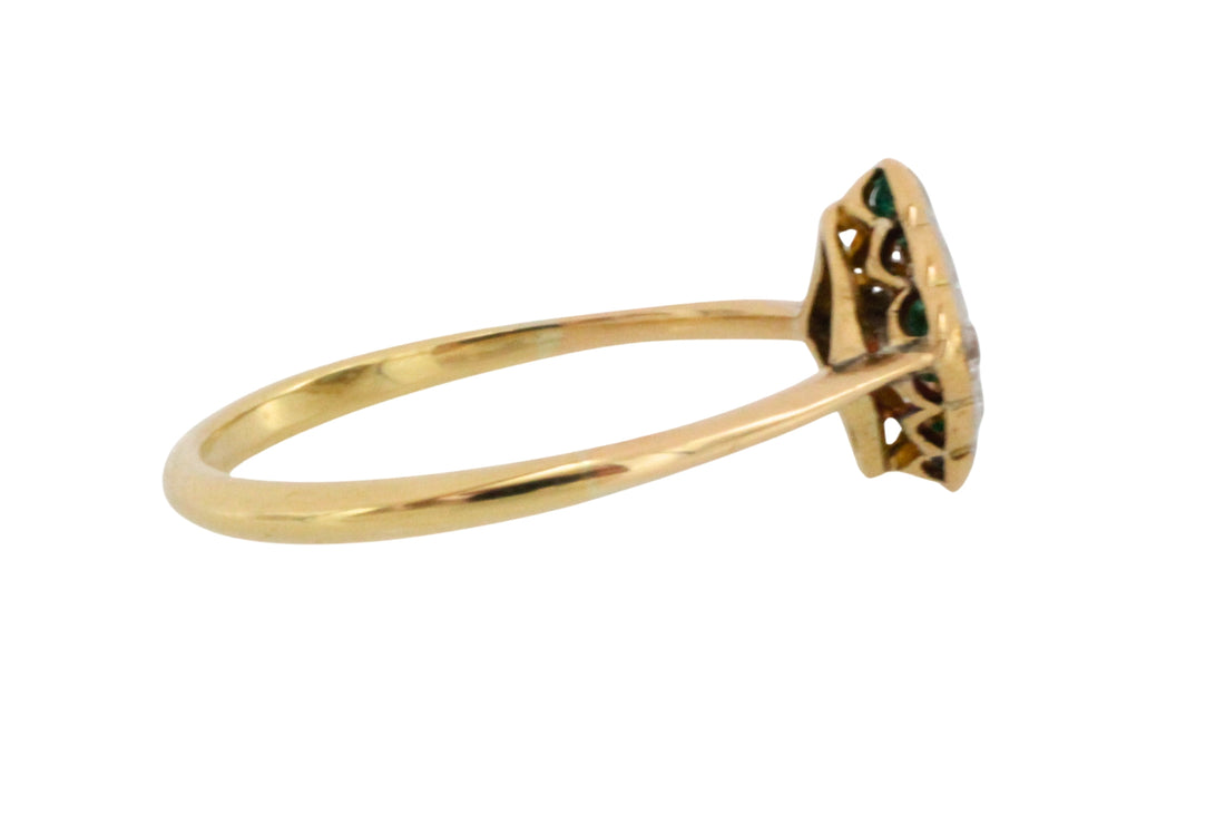 Edwardian diamond and tourmaline ring