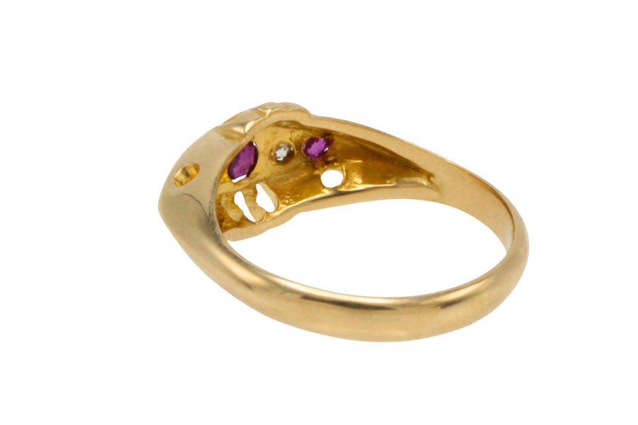 Ruby and diamond ring from 1918-Antique rings-The Antique Ring Shop