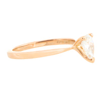 Pear cut diamond solitaire ring in 18 carat gold