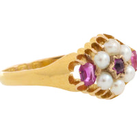 Ruby and pearl ring from 1872