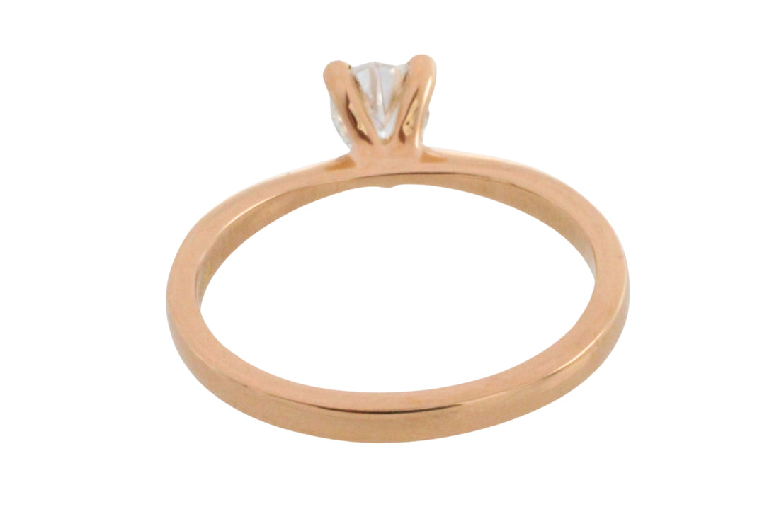 Pear cut diamond solitaire ring in 18 carat gold-engagement rings-The Antique Ring Shop
