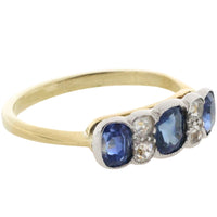 Edwardian period sapphire and diamond ring-Antique rings-The Antique Ring Shop