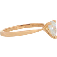 Pear cut diamond solitaire ring in 18 carat gold-engagement rings-The Antique Ring Shop