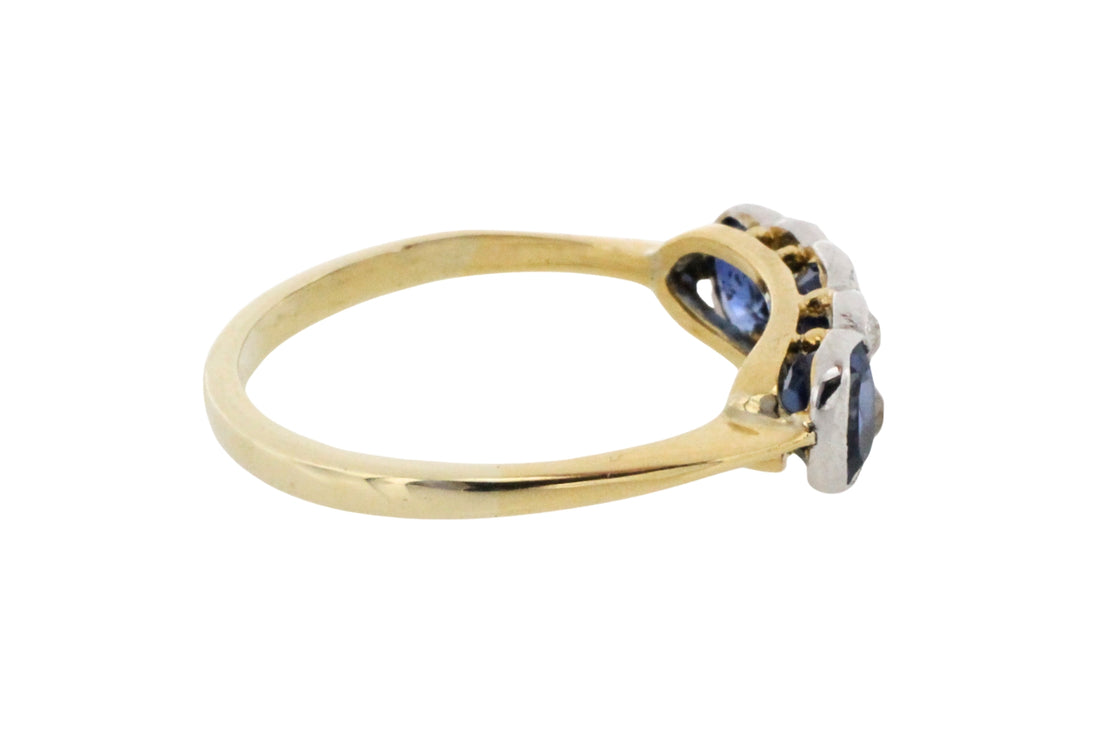 Edwardian period sapphire and diamond ring-Antique rings-The Antique Ring Shop