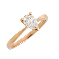 Pear cut diamond solitaire ring in 18 carat gold-engagement rings-The Antique Ring Shop