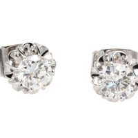 Vintage diamond studs in white gold