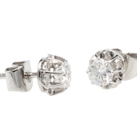 Vintage diamond studs in white gold