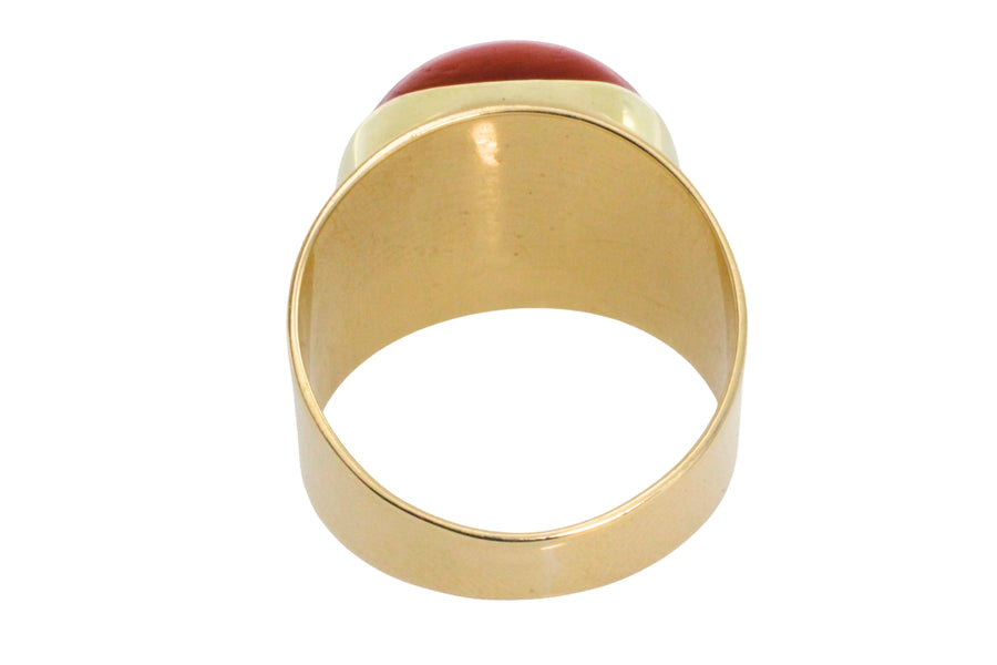 Vintage 14 carat gold cabochon ring-Vintage Rings-The Antique Ring Shop