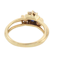 Sapphire and diamond ring in 14 carat gold-Vintage Rings-The Antique Ring Shop