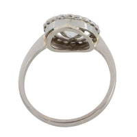 Platinum target ring with old cut diamonds-engagement rings-The Antique Ring Shop