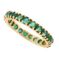 18 carat gold emerald eternity band-Vintage Rings-The Antique Ring Shop