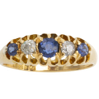 Sapphire and diamond ring from 1919-Antique rings-The Antique Ring Shop