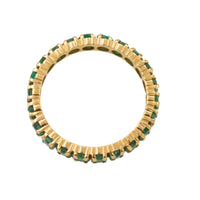 18 carat gold emerald eternity band-Vintage Rings-The Antique Ring Shop