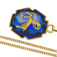 Aries zodiac pendant and chain-Pendants-The Antique Ring Shop