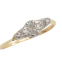 Vintage platinum and gold diamond ring-Vintage Rings-The Antique Ring Shop