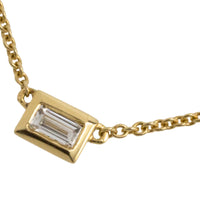 Baguette cut diamond pendant