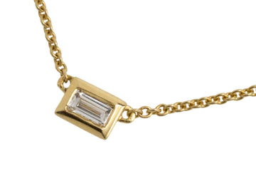 Baguette cut diamond pendant