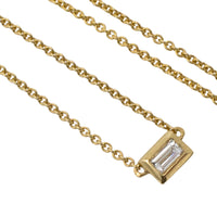 Baguette cut diamond pendant