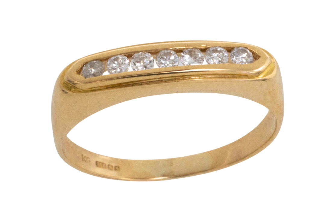 Channel set diamond ring-wedding rings-The Antique Ring Shop