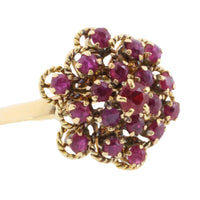 Ruby cluster ring in 18 carat gold-Vintage Rings-The Antique Ring Shop