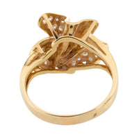 Diamond bow ring in 14 carat gold-Vintage Rings-The Antique Ring Shop