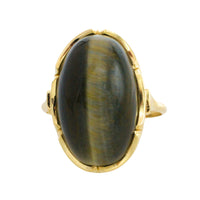 Tigers eye ring in 14 carat gold-The Antique Ring Shop