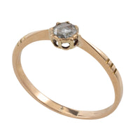 Rose diamond solitaire ring in 14 carat gold-Antique rings-The Antique Ring Shop