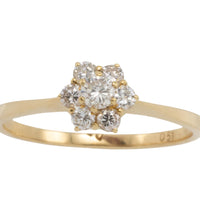 Vintage diamond cluster ring in 18 carat gold-engagement rings-The Antique Ring Shop