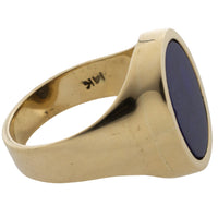 Lapiz signet ring in 14 carat gold-gents rings-The Antique Ring Shop