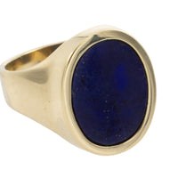 Lapiz signet ring in 14 carat gold-gents rings-The Antique Ring Shop