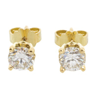 Brilliant cut diamond studs in 18 carat gold-Earrings-The Antique Ring Shop